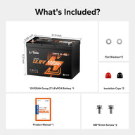 LiTime 12V 100Ah Group 27  Bluetooth Deep Cycle Lithium  Battery