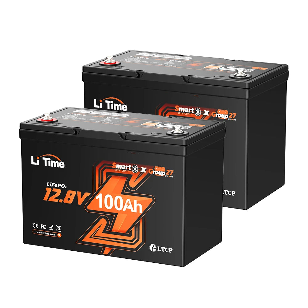 LiTime 12v group 27 lifepo4 battery 2 pack