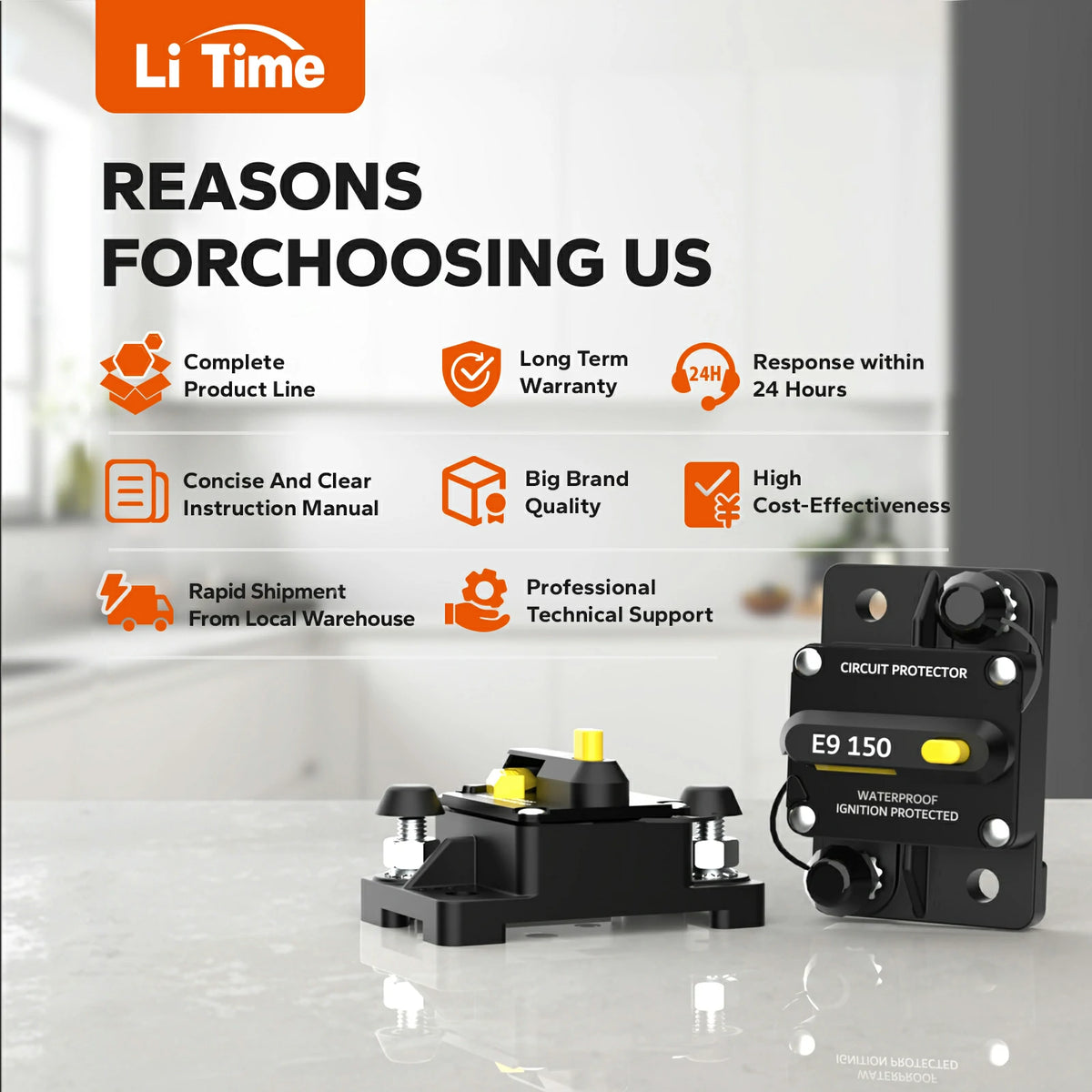 LiTime 150A Circuit Breaker with fast service