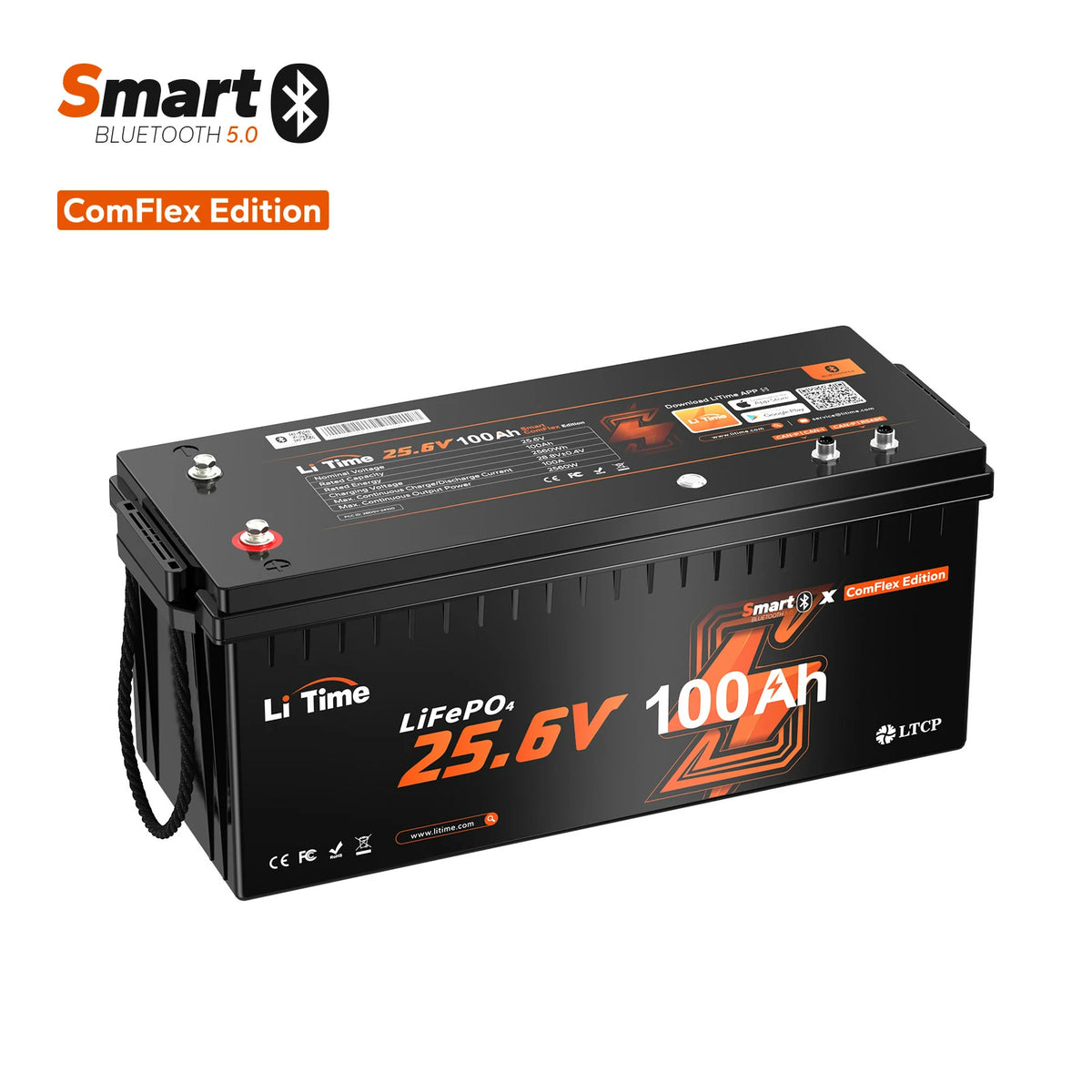 litime 24V 100Ah ComFlex Battery with Bluetooth & Victron Communication