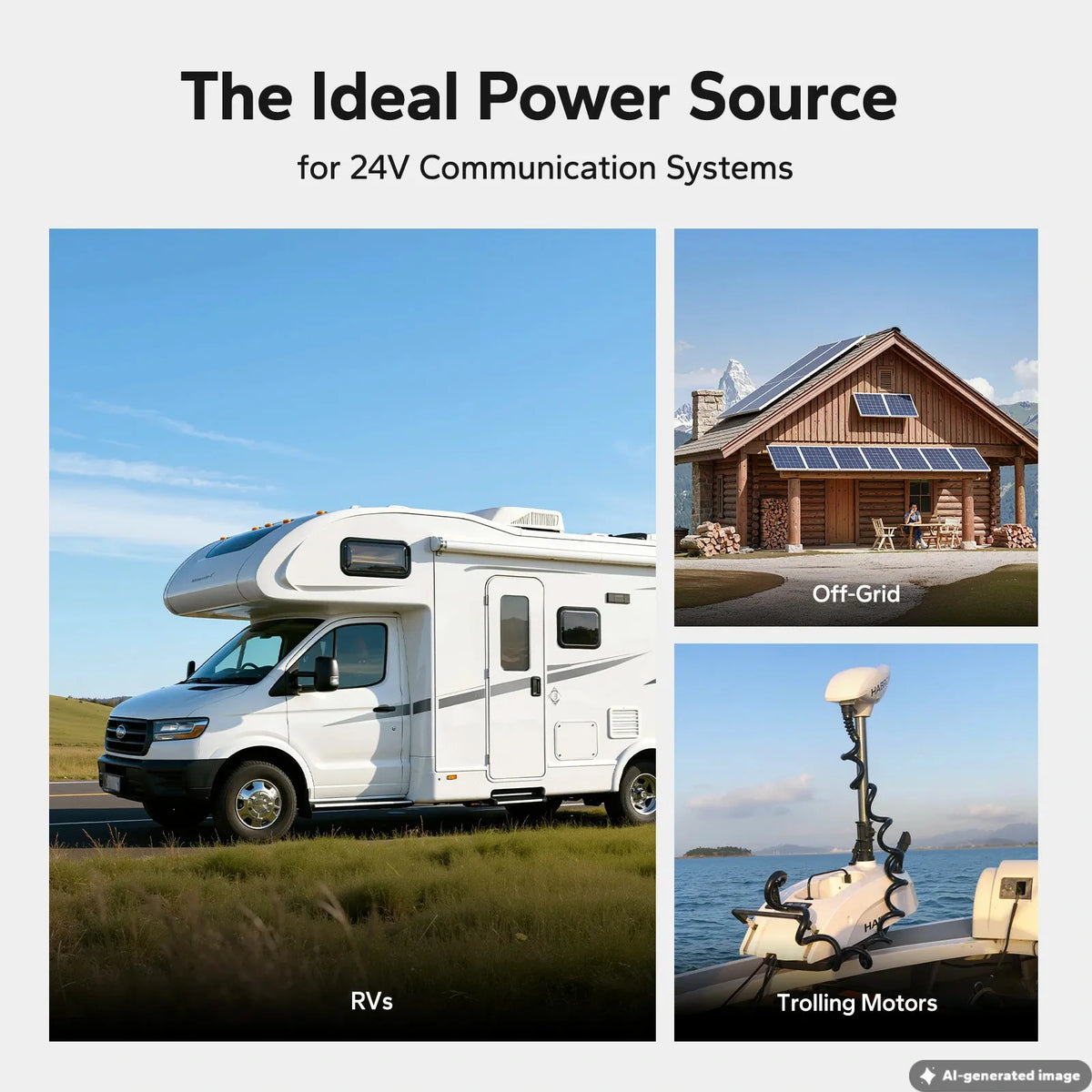 LiTime 24V 100Ah Smart ComFlex Battery ｜ Bluetooth & Victron Comms