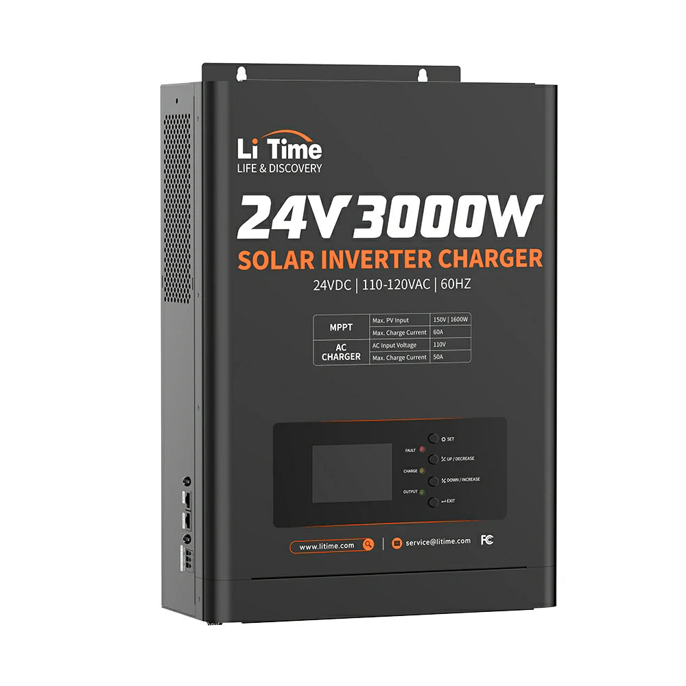 LiTime 24v 3000w pure sine wave solar inverter charger