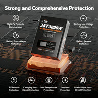 protection information of LiTime 24v 3000w pure sine wave solar inverter charger