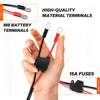LiTime dual bank battery charger with high-quality M8 battery terminals and 15A fuses