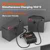 LiTime 2 Bank Battery Charger charge 2 batteries simultaneously