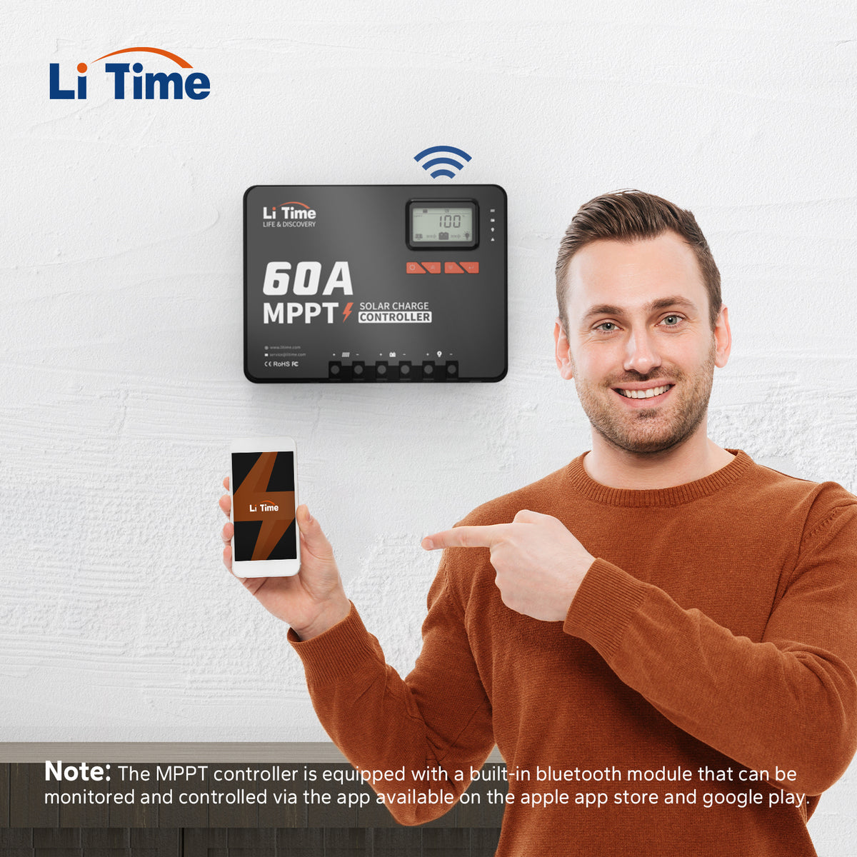 bluetooth function of litime 60a mppt