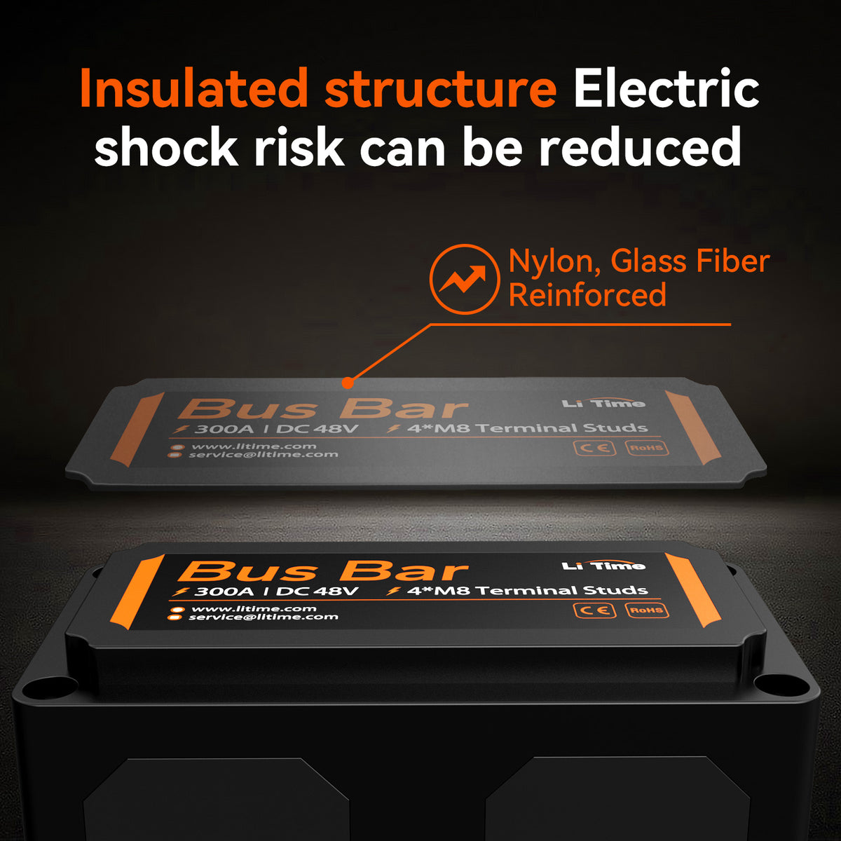 LiTime 300A bus bar for safe battery connections and stable current distribution in battery systems