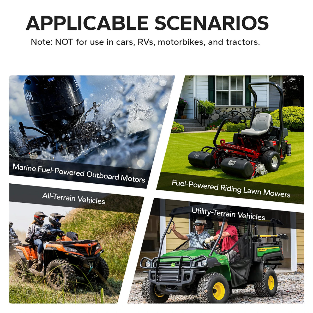 applications of litime 12v 20ah marine 800 CCA starting battery - outboard motor and lawn mower