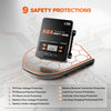 LiTime 60A MPPT controller 9 safety protections like over-voltage, reverse polarity, and low-temp charging
