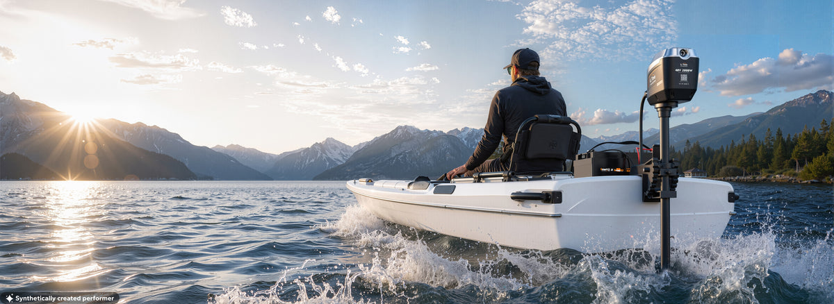 LiTime Argoseeker electric outboard motor for kayaks, canoes, and paddle craft