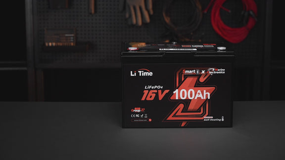 the cover image of litime 16v 100ah fish finder battery's unboxing video